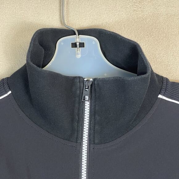 Athleta Jacket Womens M‎ Black Brooklyn Track Full Zip Bomber Athletic High Neck - Picture 9 of 11